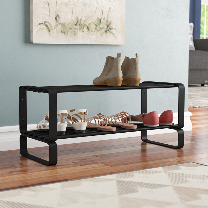 8 Pair Shoe Rack, Black
