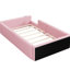 Lit plateforme simple rose revêtu de garde-corps et / ou de type C confortable pour une structure de charge de repos au lit, activités de détente