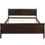 Full Size Wood Platform Bed With Headboard And Wooden Slat Support