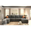 Grand canapé modulaire moderne, canapé modulaire en U avec fonction de rangement, canapé-lit de 123 po avec repose-pieds, méridienne modulaire à 6 places pour salon, chenille-498897120