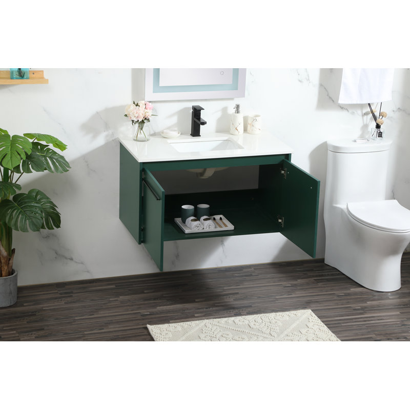  Ensemble de meuble-lavabo simple 36 po, Vert