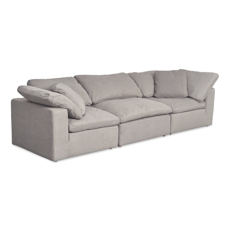 Clay MODULAR SOFA PERFORMANCE FABRIC LIGHT GREY, Light Gray