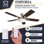 Ventilateur de plafond avec lumière DEL Emporia-920548027