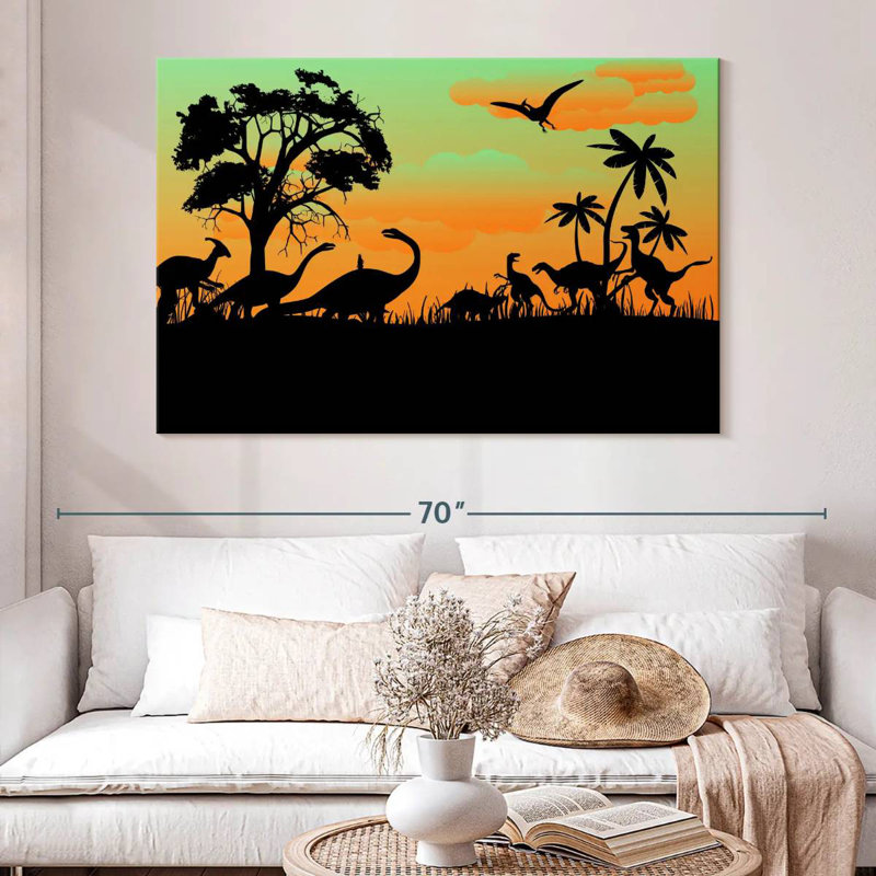 Brampt Dinosaurs Silhouette, 30" H x 45" W