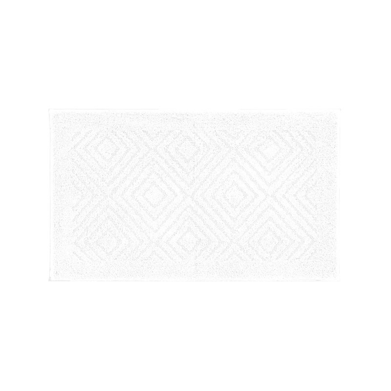 Tapis de salle de bain en polyester de luxe Krikorian, Blanc, Rectangle 20 po x 30 po