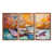 Toile avec cadre flottant brun