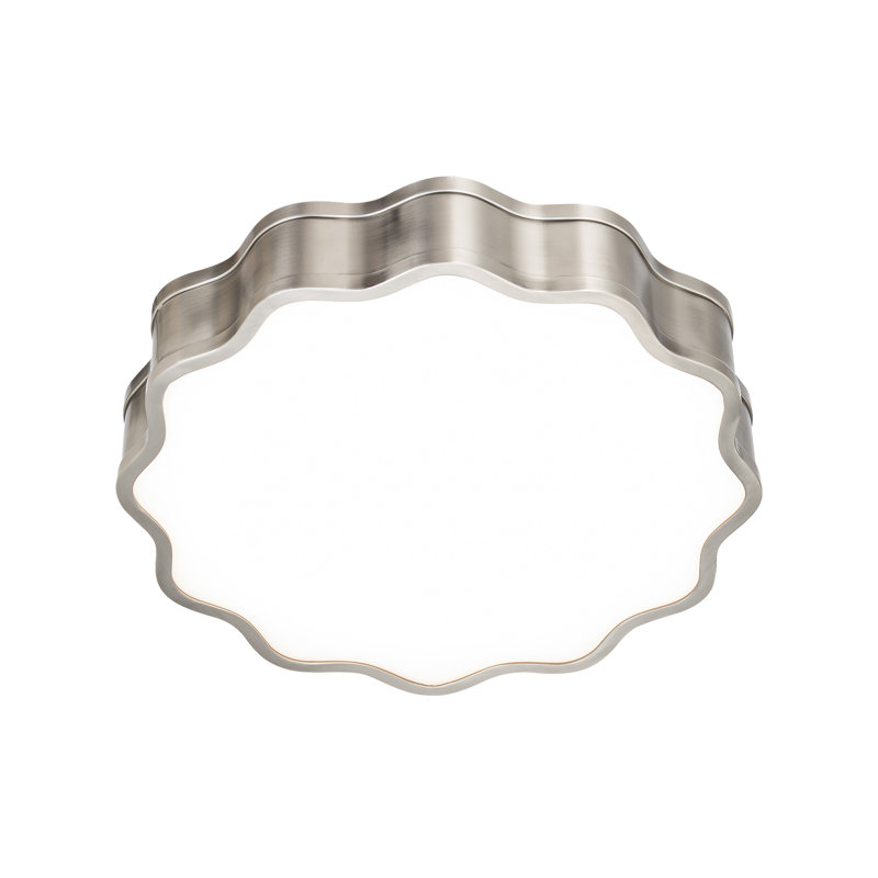 Plafonnier encastré à DEL à intensité variable pour éclairage de mur et de plafond Vaughan, Nickel brossé