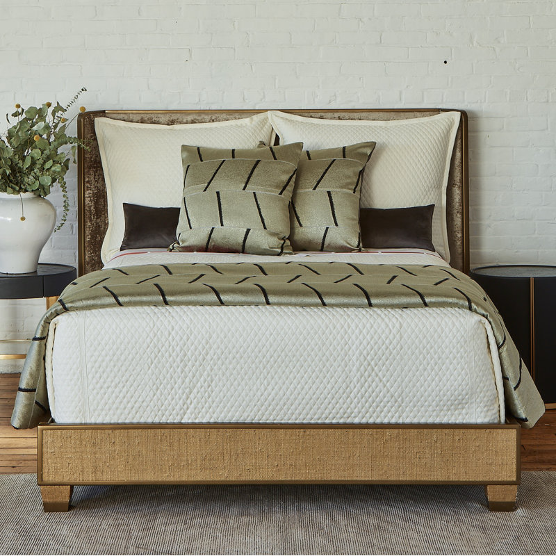 Basketweave Coverlet, King Coverlet, Ivory