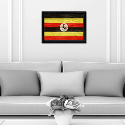 «Ouganda Country Flag», peinture sur toile encadrée
