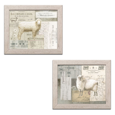 « moutons on ephemera i & ii », ensemble de 2 reproductions d’art