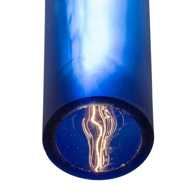Luminaire suspendu en pot 1 lumière Saige, H 84 po x l 4 po x P 4 po, Bleu givré