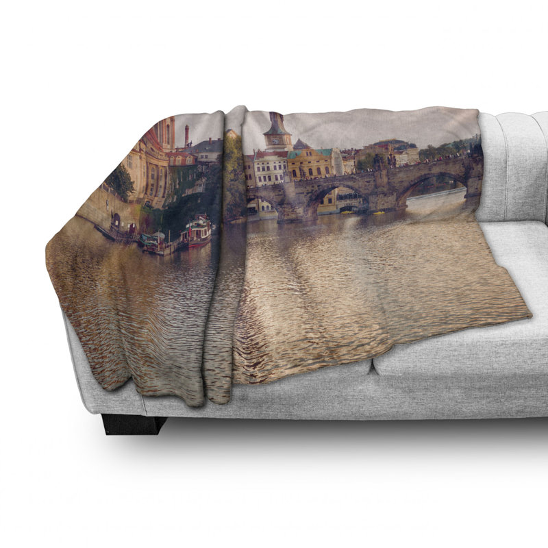 Hand Woven Throw Blanket, 50" W x 70" L