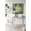 Console 40 po x 14 po x 31 po en fer forgé rustique, finition argent patinée, table d'appoint