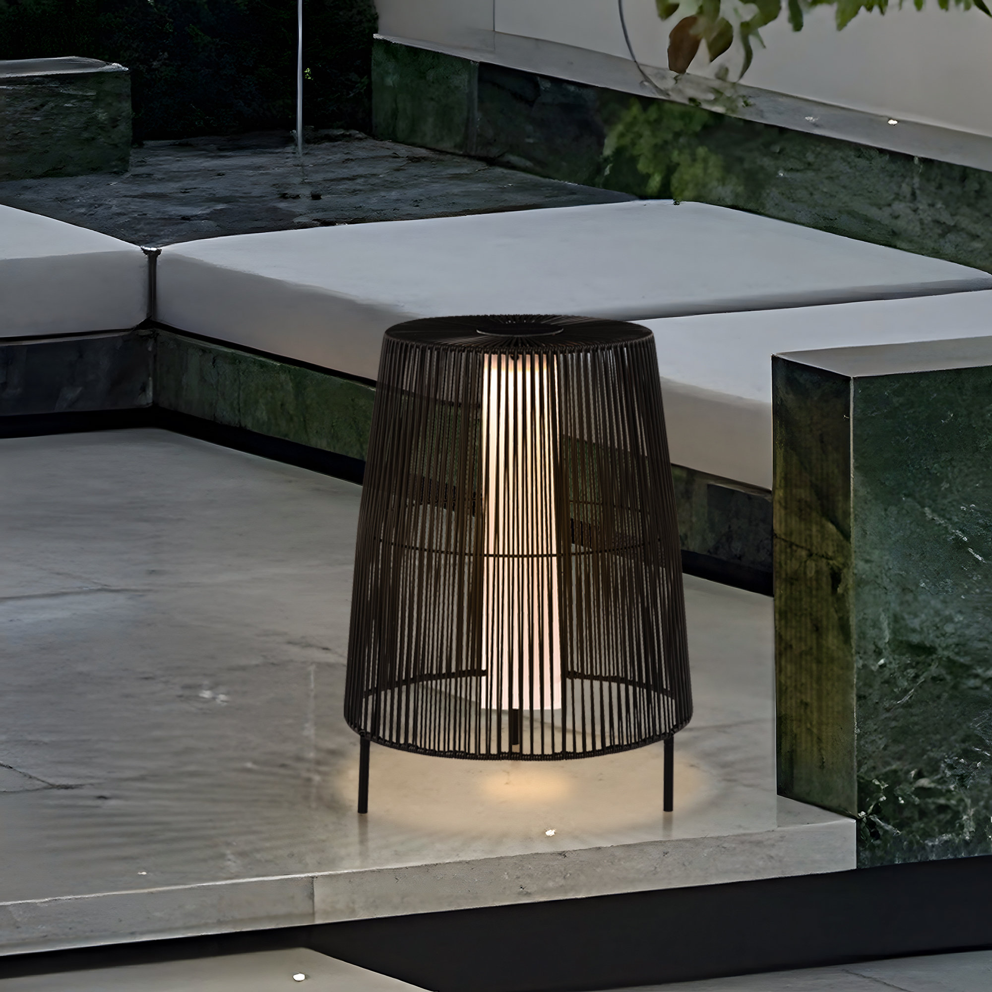 Freida Solar Powered Floor Lamp, Black