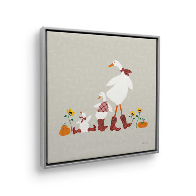Ducks in the Pumpkin Patch IX by Yvette St. Amant Canvas Art Print