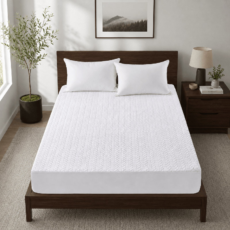 Protège-matelas matelassé imperméable doux et respirant à ultrasons, Simple extra long