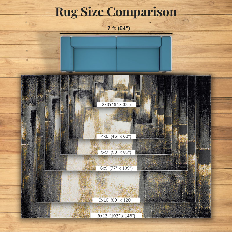 Alayn Abstract Indoor Rug, Runner 2' x 7'