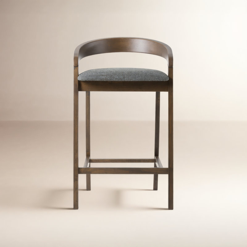 Piera Upholstered 27.36'' Counter Stool, Wenge