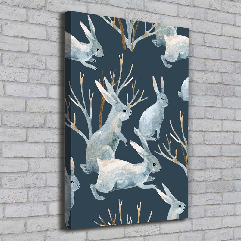 Rabbits - Wrapped Canvas Print