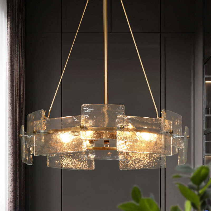 Hanshelmut 6 - Light Dimmable Drum Chandelier, 20.5