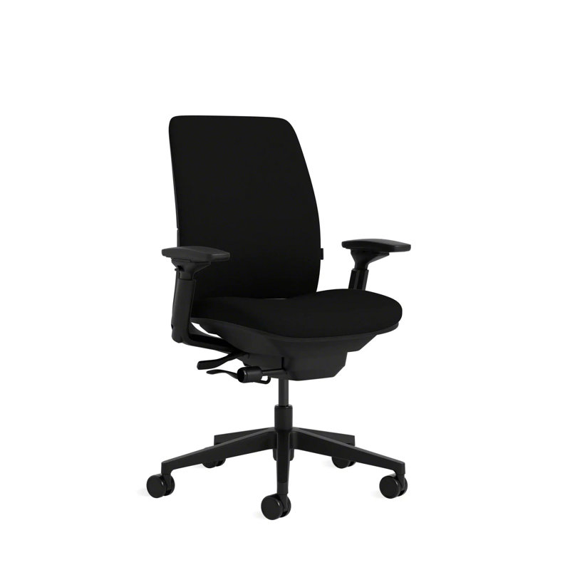 Steelcase Amia Ergonomic Task Chair, Black, Carpet, Onyx