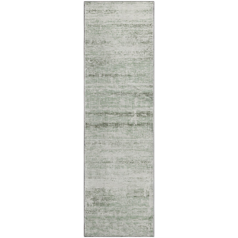 Premium Machine Washable Gerardo Sage Rug, Runner 2'3" x 7'6"
