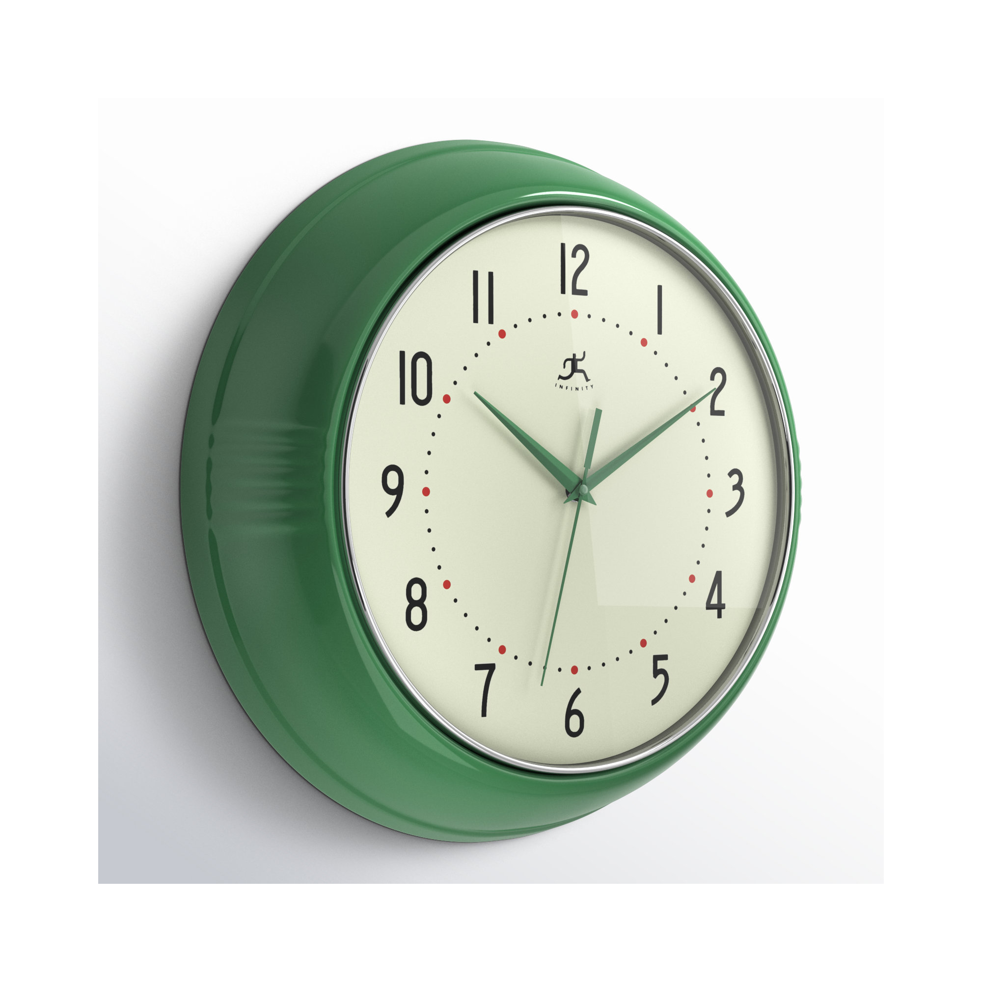 Desdra Metal Wall Clock, Medium, Green
