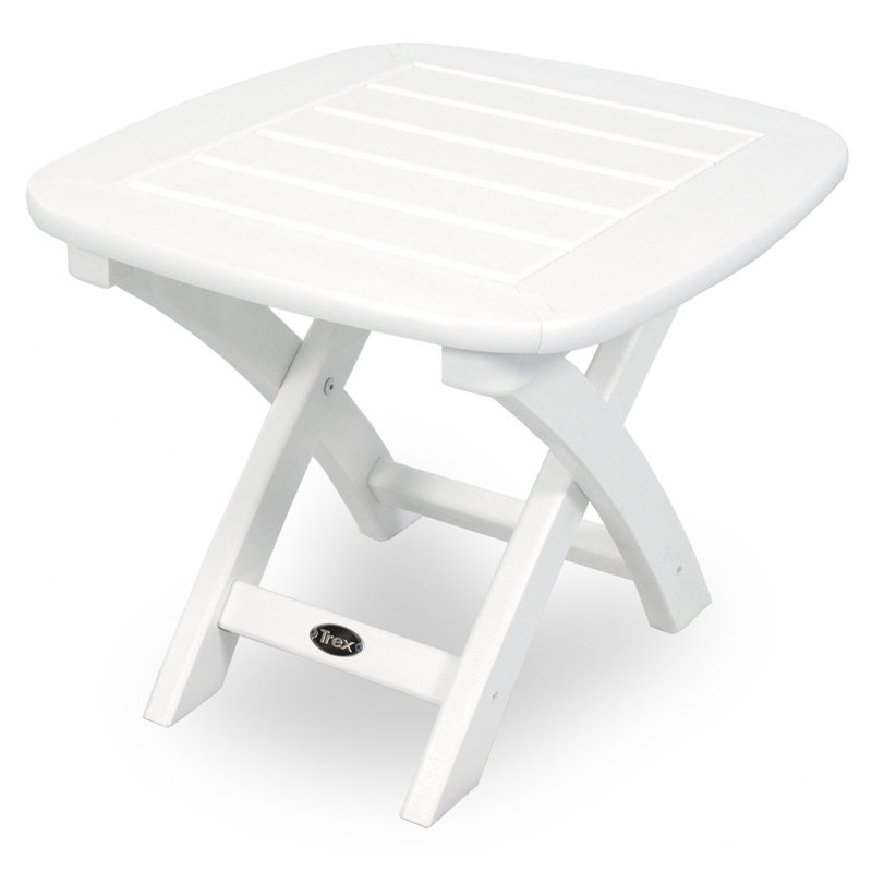Table d'appoint Trex Outdoor Yacht Club 21 po x 18 po, Blanc classique