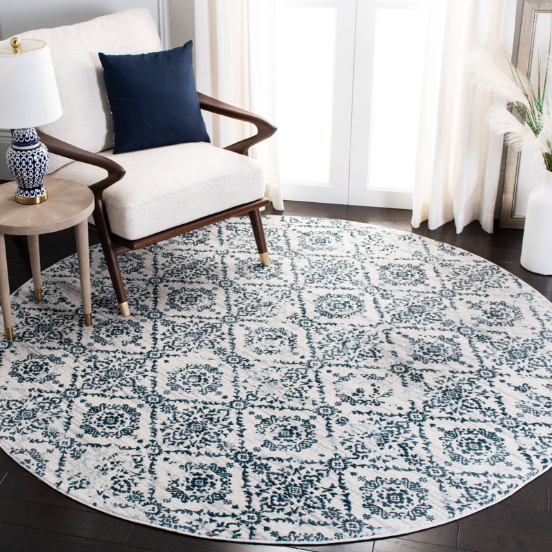Abney Performance Ikat Rug, Round 6'7"