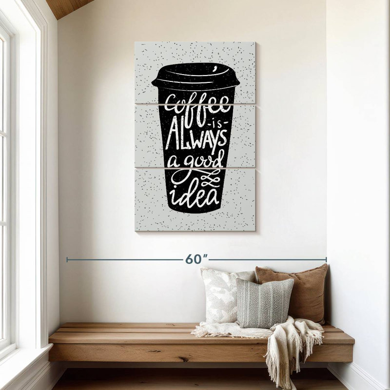 Yarlin Good Ideas And Coffee, 45" H x 28" W