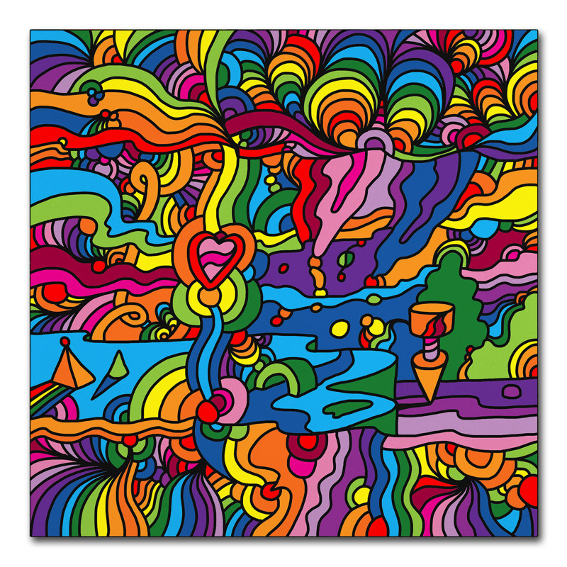 « pop art mambo 216b », impression sur toile tendue, reproduction d’art sur toile, H 14 po x l 14 po