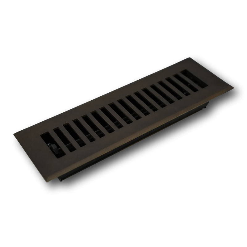 Madelyn Carter Solid Brass Contemporary Vent Cover with Damper - Floor & Wall Register, Oil Rubbed Bronze