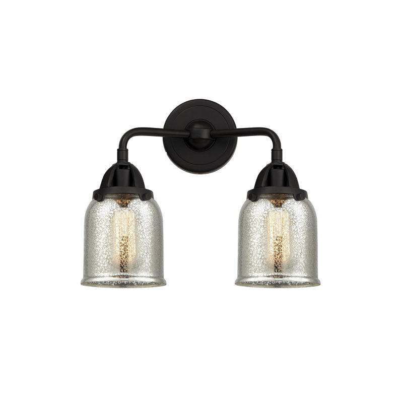 Éclairage pour meuble-lavabo à 2 lumières 5 "et 13" Shauna, DEL, Noir mat