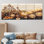 Irah - art mural fleurs sauvages - décoration murale traditionnelle 5 pièces
