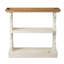 Élégante console inspirée du foyer avec placage en bois naturel, parfaite pour un décor intérieur élégant et fonctionnel.