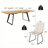 Modern Kitchen Dining Set, Extendable Dining Table with Upholstered Dining Chairs-119358124-119358126