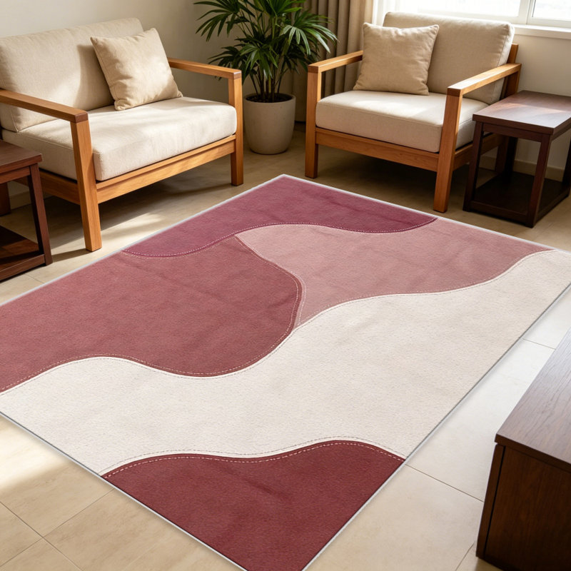 Boho Abstract Blush carpet-easy to clean, machine-washable, soft and comfortable; suitable for door mats, kitchens, living rooms, bedrooms, corridors, and laundry areas. Easy to clean, durable carpet for home decoration.