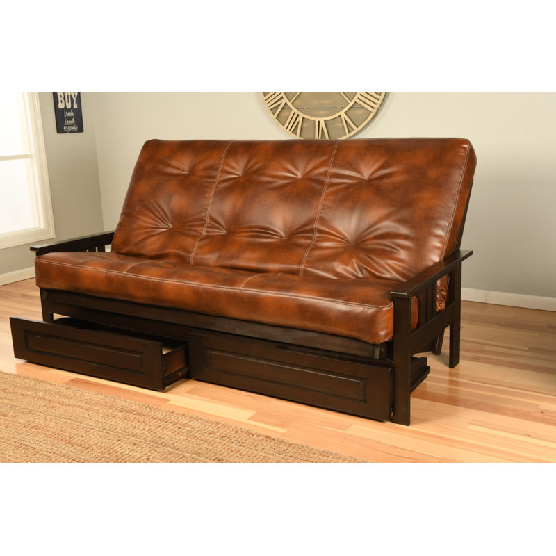 Futon et matelas 86 "Stratford, Sentier de l'Oregon de couleur amande, Espresso