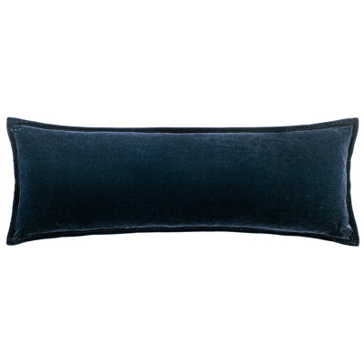 Stella Solid Faux Silk Crushed Velvet Romantic Western 14x42 inch Long Lumbar Pillow