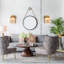 Miroir rond suspendu tendance