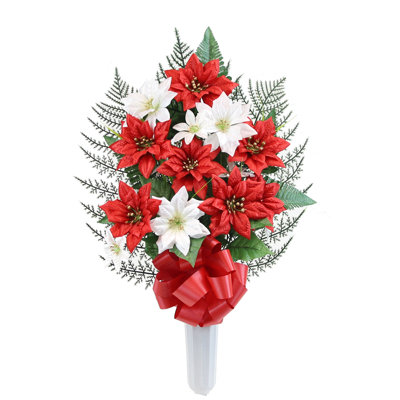 Poinsettia de Noël dans un vase