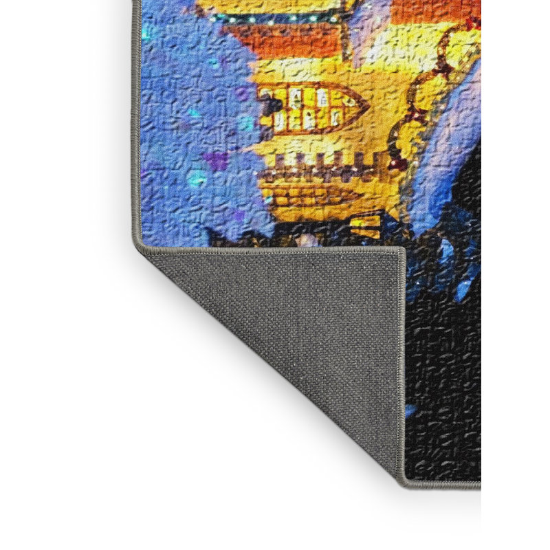 Tapis bleu zone arrière-plan, Rectangle 3 pi x 5 pi