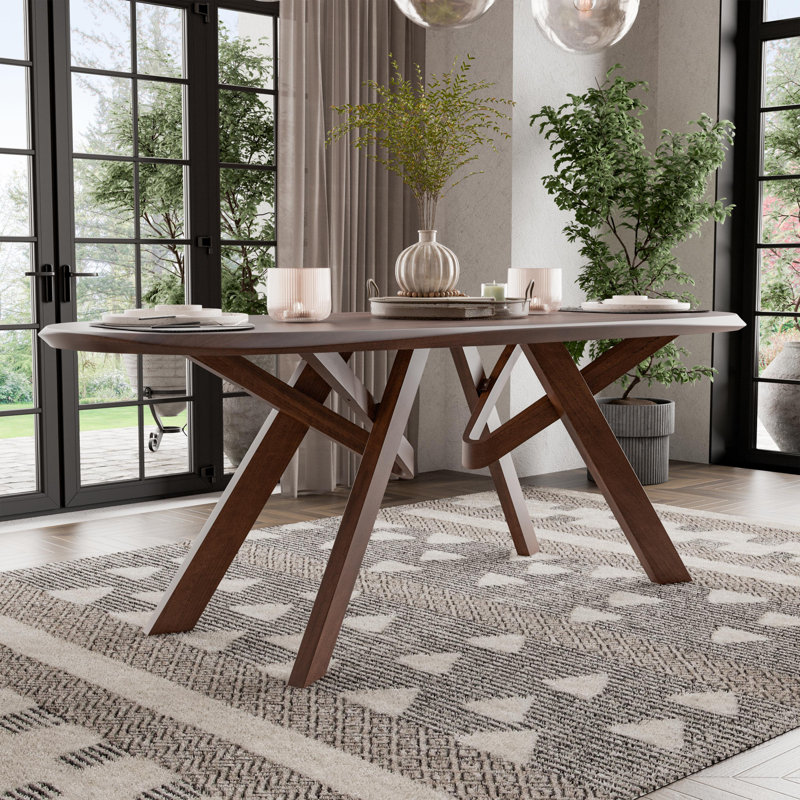 Rozella Solid Wood Dining Table, Brown