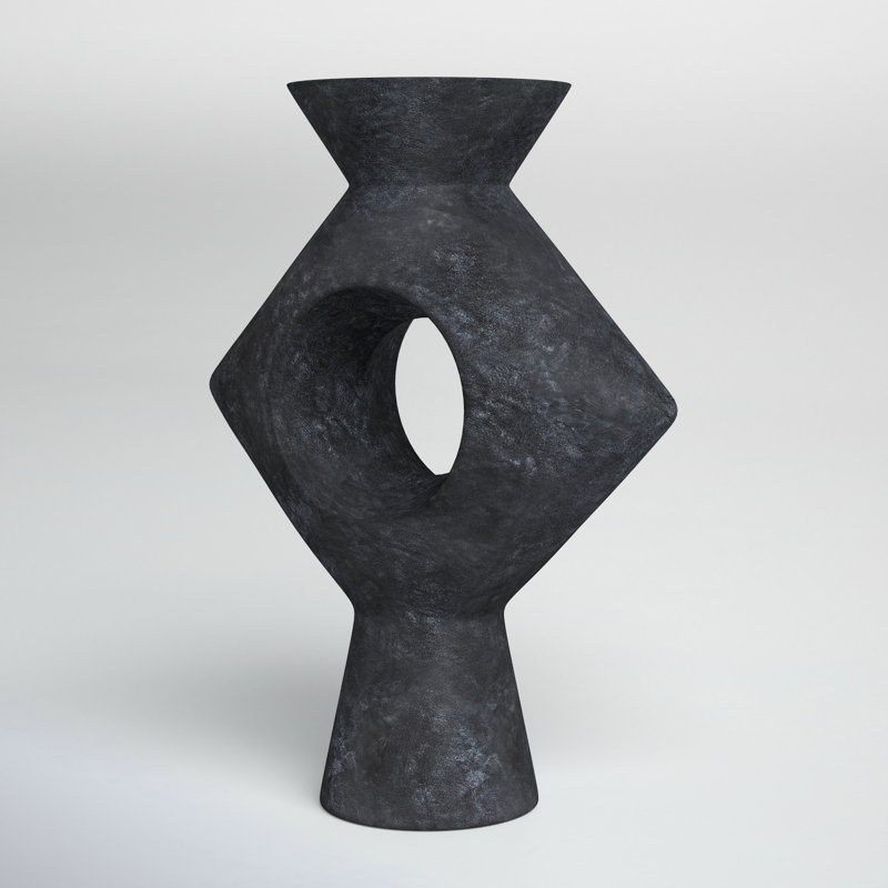 Vase de table en céramique Fitzpatrick, Gris foncé