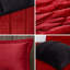 Édredon To King - rouge + noir, bourre, taies décoratives l 20 po x L 36 po, coussin décoratif, lavage à la machine rouge + noir et coussin décoratif-132971558-132971562