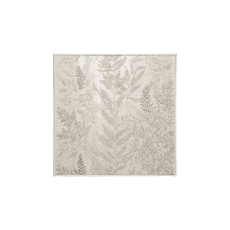 Tapis beige lavable à la machine, Carré 5 pi