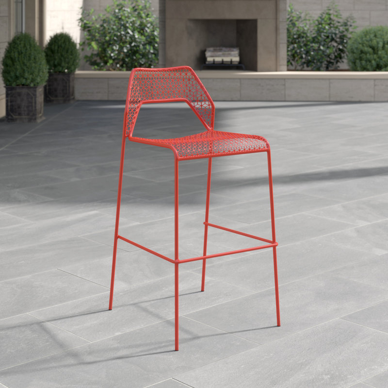 Hot Mesh Outdoor Bar Stool, Black, Bar Stool (30.5" Seat Height)