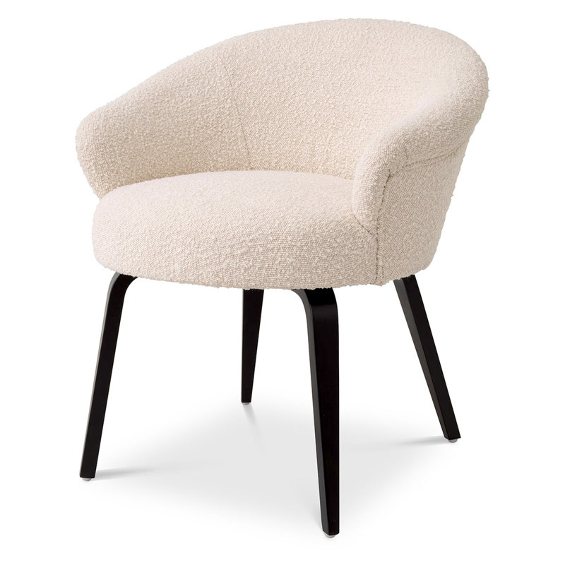 Moretti 20.47'' H Dining Chair, Bouclé Cream