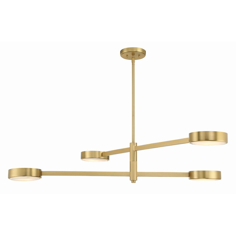Lustre linéaire moderne unique à 4 lumières, 2