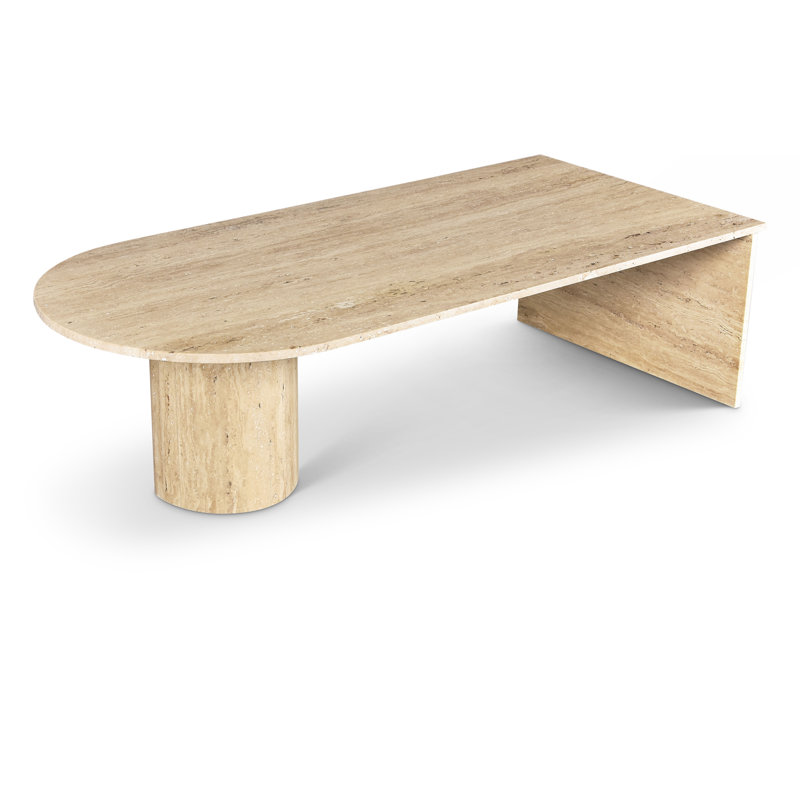 Hitas Marble Top Coffee Table, Travertine